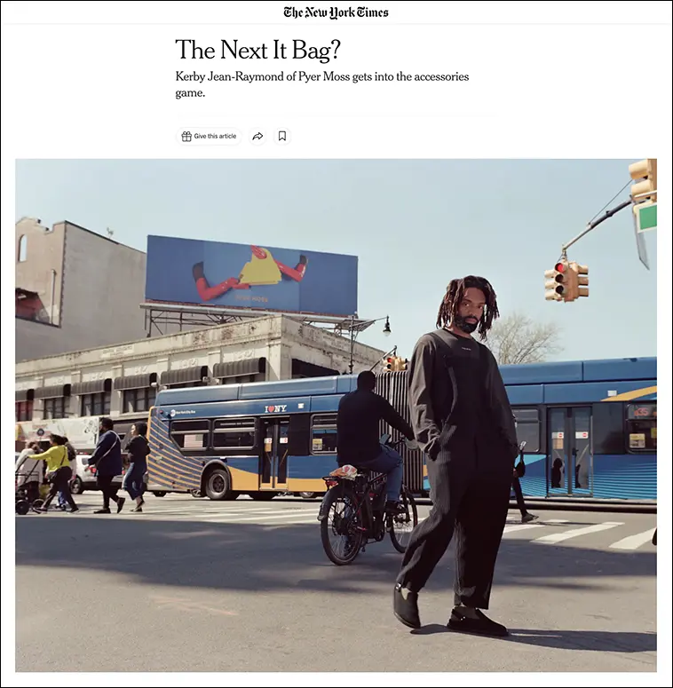 Pyer Moss Billboard - NYT Article